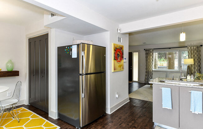 kitchen with refrigerator