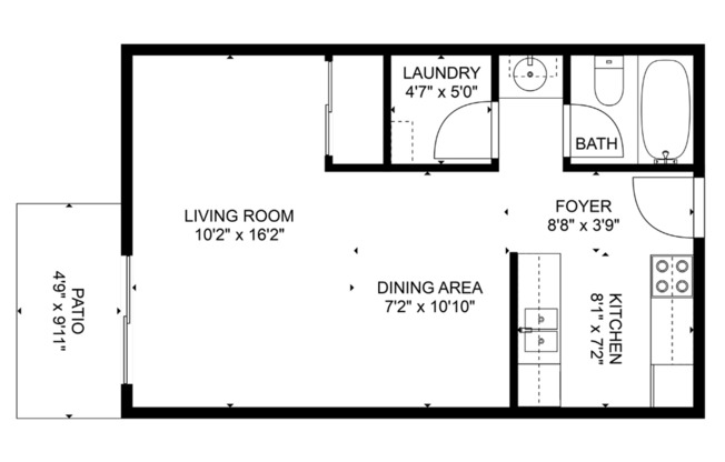 Studio, 1 bath, 420 sqft, $650, Unit 2521-205