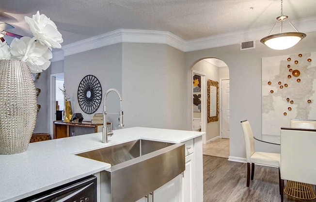 dining area with view to kitchen