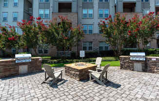 Outdoor Fire Pit and Grilling Area