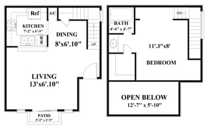 1 bed, 1 bath, 698 sqft, $1,085