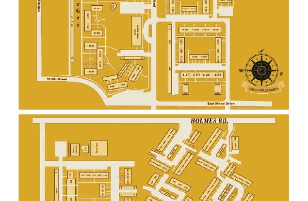 A yellow map of a neighborhood with the title "More Than Home" at the top.