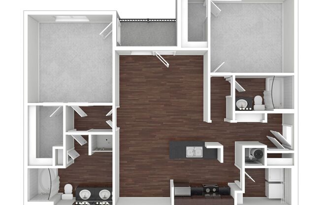 2 beds, 2 baths, 1,246 sqft, $1,544