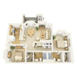 2 beds, 2 baths, 1,034 sqft, $1,692