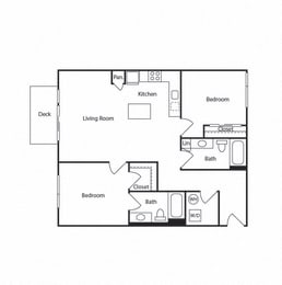 2 beds, 2 baths, 993 sqft, $2,700