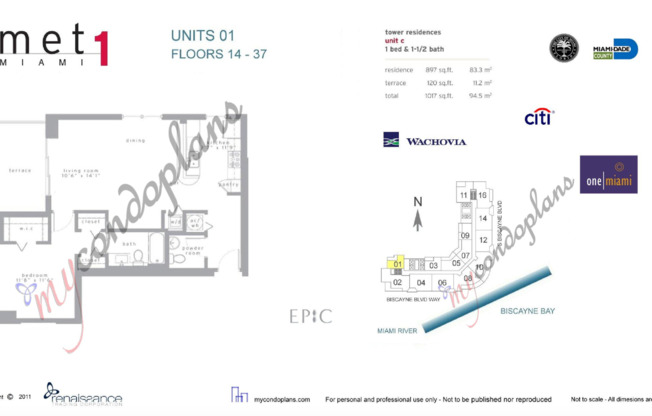 1 bed, 1 bath, $3,100