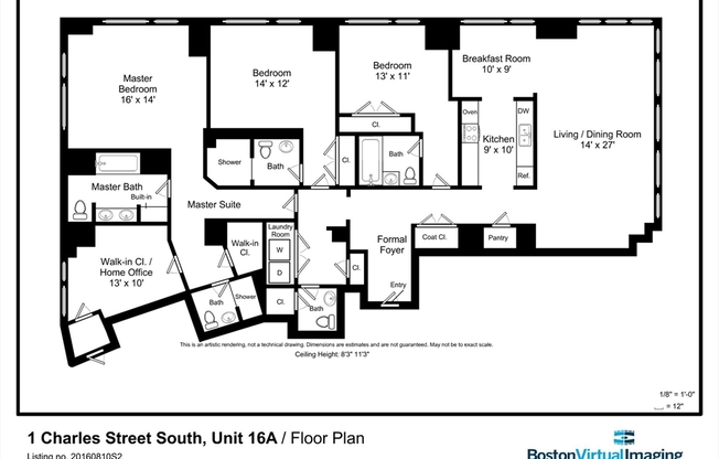 3 beds, 4.5 baths, 2,476 sqft, $16,500, Unit 16A