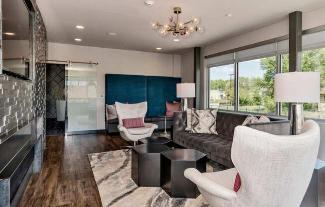 Resident Lounge at West Line Flats Apartments in Lakewood, CO