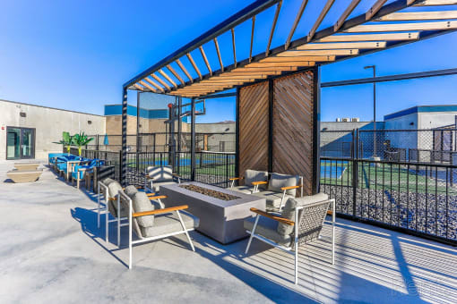 Rooftop lounge at SevenO2 Main Apartments, Salt Lake City