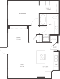 1 bed, 1 bath, 834 sqft, $1,975