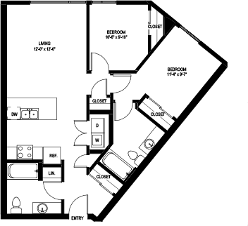 2 beds, 2 baths, 913 sqft, $3,131, Unit 406