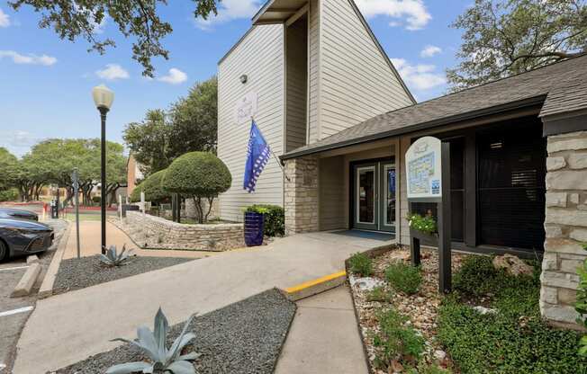 Leasing office exterior at Westdale Pointe in Austin, TX