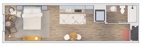 Studio, 1 bath, 440 sqft, $1,235