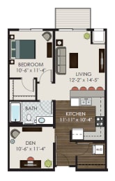 2 beds, 1 bath, 831 sqft, $1,797