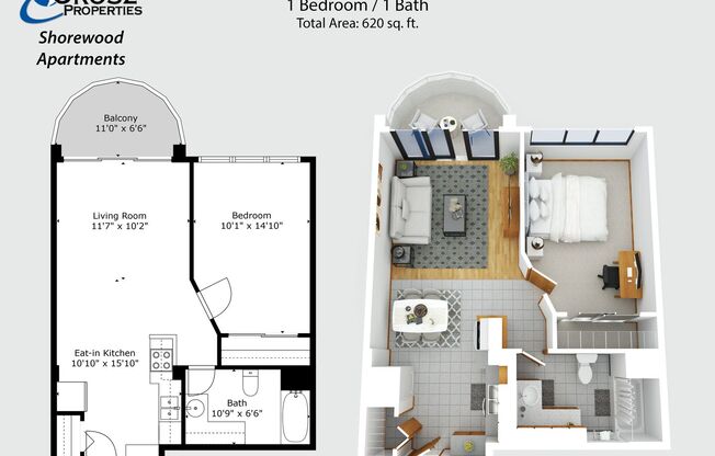 1 bed, 1 bath, 620 sqft, $1,450, Unit 215