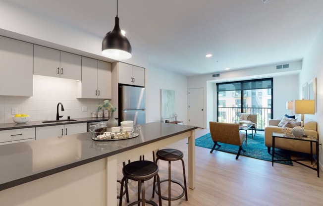 Fully Equipped Kitchen at The Hill Apartments, Saint Paul, 55102