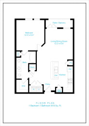 1 bed, 1 bath, 819 sqft, $1,770