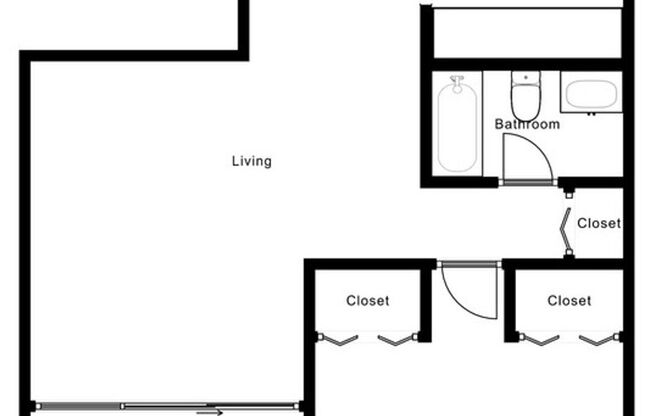 1 bed, 1 bath, 734 sqft, $1,276, Unit 410