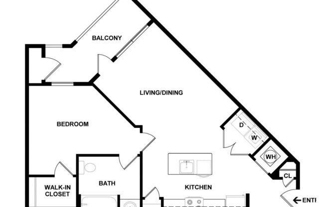 1 bed, 1 bath, 753 sqft, $1,323