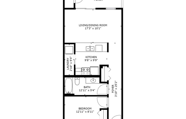 1 bed, 1 bath, 672 sqft, $1,480, Unit 3480-23