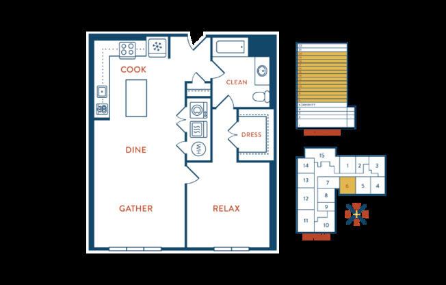 1 bed, 1 bath, 829 sqft, $3,075