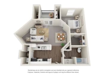 1 bed, 1 bath, 745 sqft, $1,199
