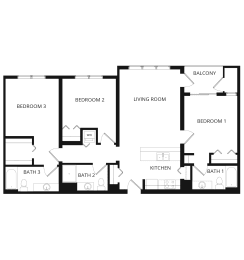 3 beds, 3 baths, 1,275 sqft, $1,690