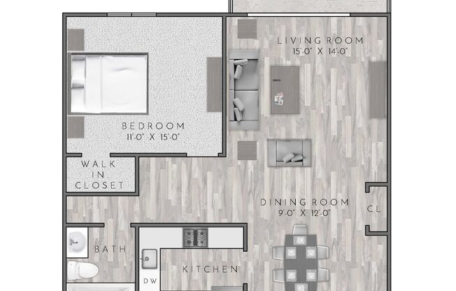 1 bed, 1 bath, 850 sqft, $2,110
