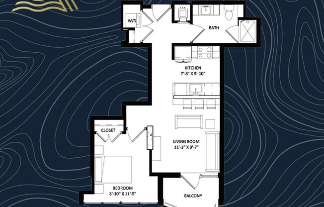 1 bed, 1 bath, 645 sqft, $2,255, Unit #1014