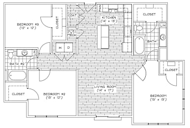 3 beds, 2 baths, 1,399 sqft, $2,435