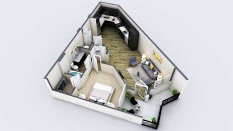 1 bed, 1 bath, 778 sqft, $1,680