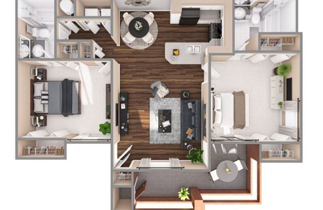 2 beds, 2 baths, 1,037 sqft, $2,044