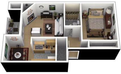 1 bed, 1 bath, 580 sqft, $1,470