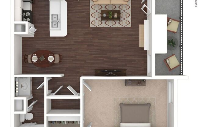 1 bed, 1 bath, 720 sqft, $1,349