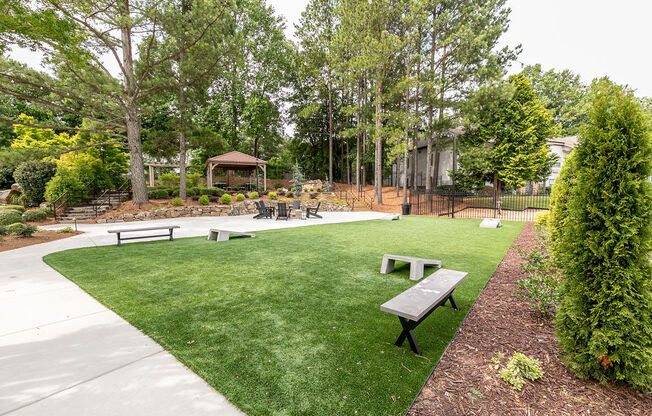 Courtyard area at Elme Marietta Apartments, Marietta, Georgia