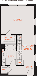 Studio, 1 bath, 604 sqft, $2,715