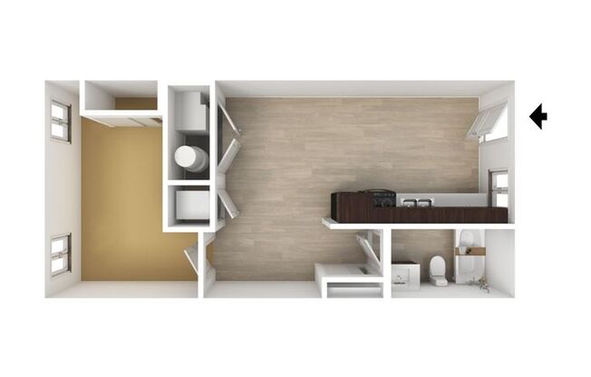 1 bed, 1 bath, 550 sqft, $1,050, Unit A-108