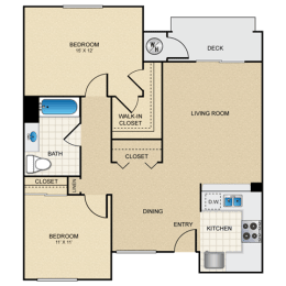 2 beds, 1 bath, 897 sqft, $3,103