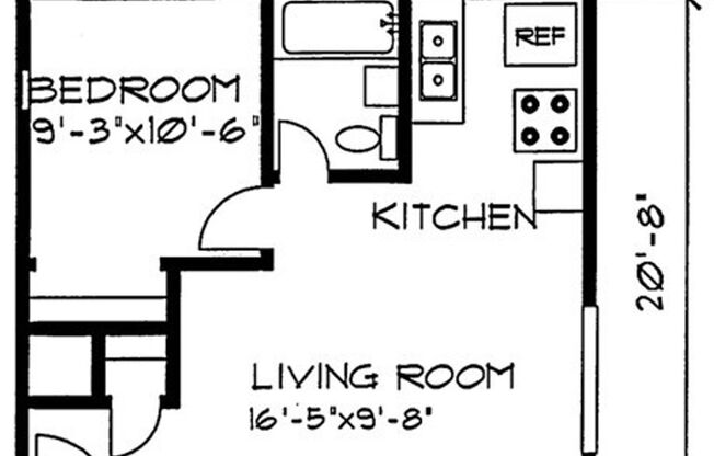 1 bed, 1 bath, 465 sqft, $1,695, Unit Unit 5