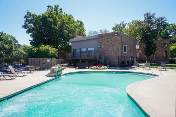 Pool view at The Life at Legacy Fountains, Kansas City, 64131