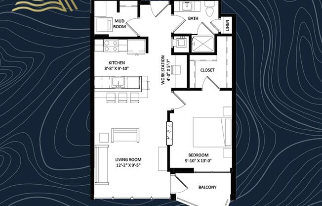1 bed, 1 bath, 808 sqft, $2,590, Unit #724