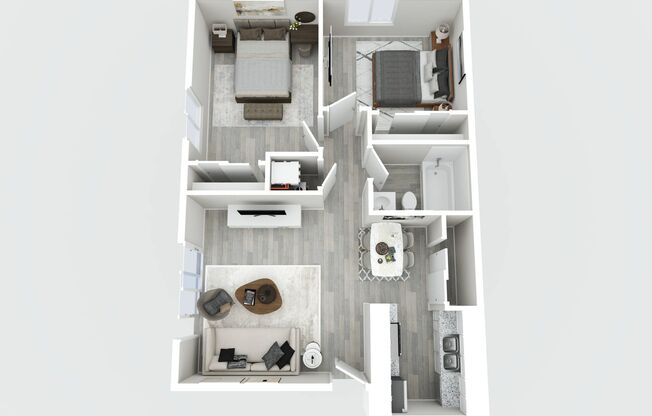 2 beds, 1 bath, 670 sqft, $1,399, Unit 2129 - 2C