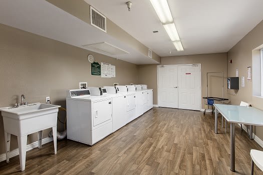 laundry center at 55+ FountainGlen Pasadena
