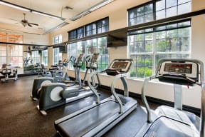 Fitness center with cardio equipment  | Estates at Heathbrook