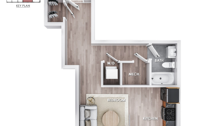 Studio, 1 bath, 675 sqft, $1,575