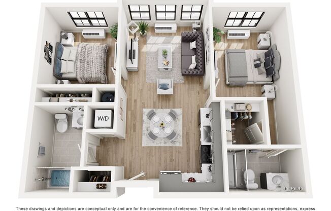 2 beds, 2 baths, 828 sqft, $2,650, Unit 312A