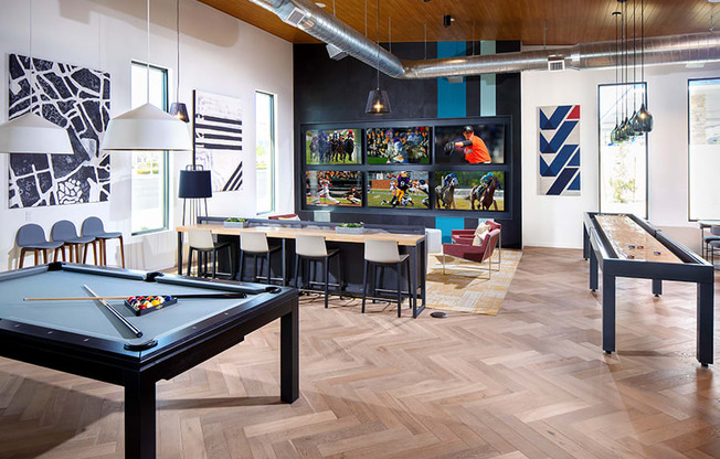Catch multiple games and even play a few in our game room