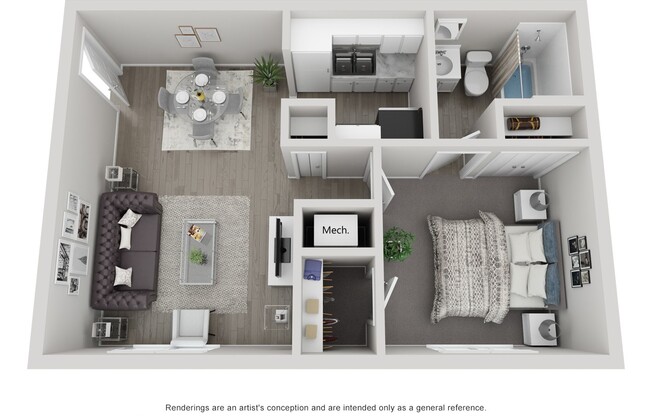 1 bed, 1 bath, 590 sqft, $1,000