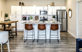 Gourmet Kitchen With Island at Tiburon Ridge, Omaha, Nebraska