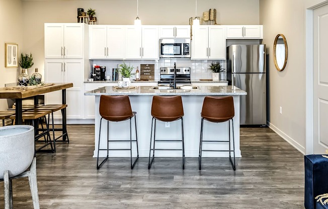 Gourmet Kitchen With Island at Tiburon Ridge, Omaha, Nebraska